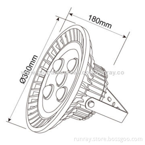 200W LED Tunnel Light, >0.95 Power Factor, 110lm/W, IP65, Bridgelux/Epistar/Epileds ChipNew